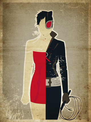 Illustration for article titled Minimalist superhero posters bisect Batgirl and Spider-Man into their alter egos